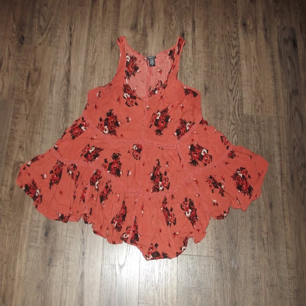 Torrid - Flowy Orange Flower Design Tank - 00